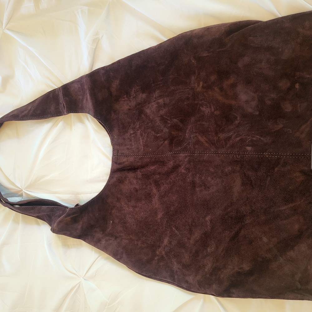 SHINOLA Brown Plush Shoulder Bag with Slouchy Design